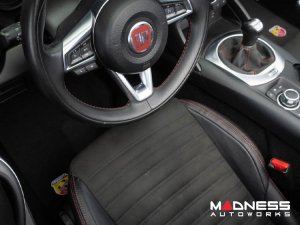 FIAT 124 Floor Mats - Black Carpet w/ ABARTH Crest
